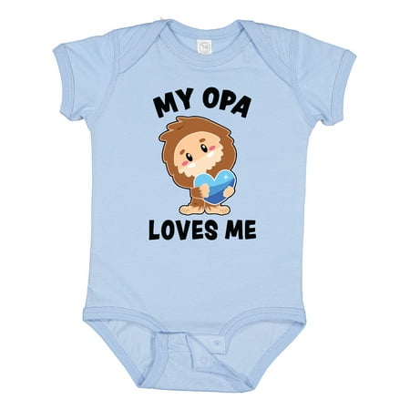 

Inktastic Cute Bigfoot My Opa Loves Me Gift Baby Boy Bodysuit