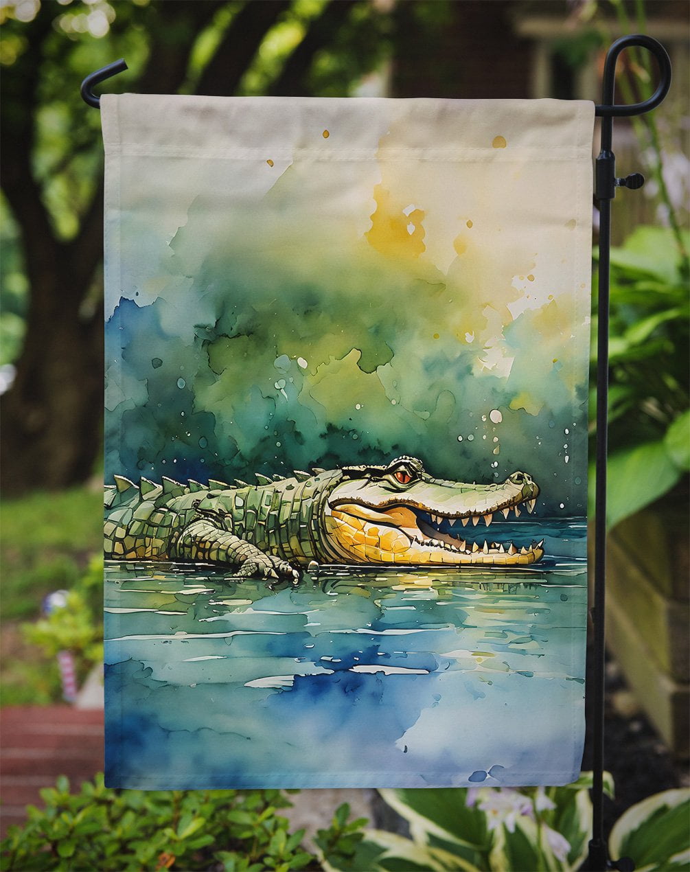 Crocodile Garden Flag 11.25 in x 15.5 in