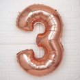 thumbnail image 5 of Efavormart 40" Metallic Blush/Rose Gold Mylar Foil Helium/Air Number Balloons - 3, 5 of 5