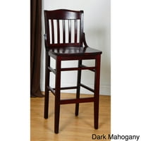 Beechwood Mountain LLC Schoolhouse Wooden Bar Stool by Overstock