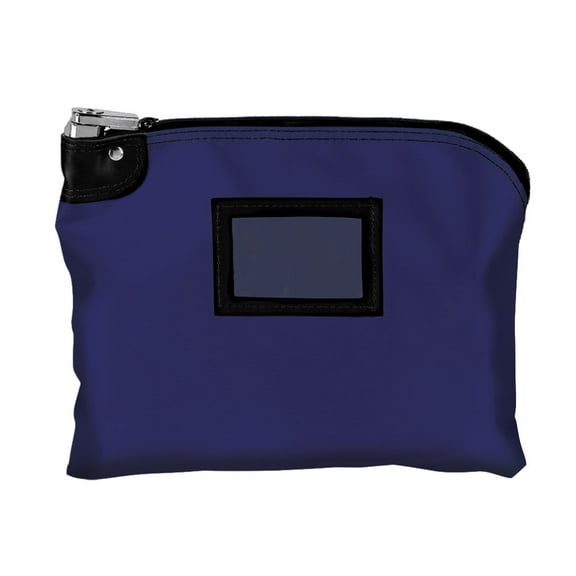 BankSupplies Laminated Nylon Locking Deposit Bag | Royal Blue| 15W x 11H | 2 Key