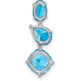 thumbnail image 3 of 14k White Gold Blue Topaz & Sky Blue Chain Slide - 20.8mm, 3 of 6