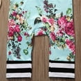 thumbnail image 6 of Penkiiy Toddler Infant Newborn Baby Girl Summer Casual Pullover Floral Jumpsuit Baby Sleep and Play Pajamas 3-6 Months Mint Green on Sale, 6 of 9