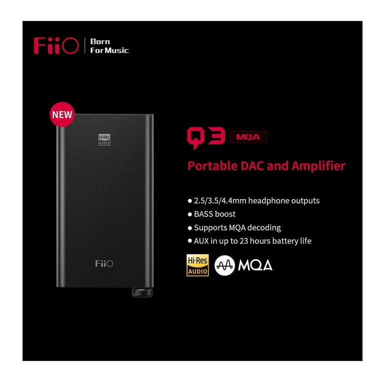 FiiO Q3 Headphone Amps Amplifier Portable High Resolution DAC