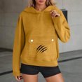 thumbnail image 5 of WHLBF Womens Tops Long Sleeve Pocket Hooded Printed Sweatshirt,Sweatshirts for Women Yellow L, 5 of 6