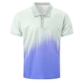 thumbnail image 4 of DayScoop Plus Size T-Shirt for Men Fashion TShirt Summer Casual Print Short Sleeved Half Button Turndown Collar Breathable Oversize Tops Tees, 4 of 5