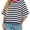 03Black White Stripe, variant on Tops for Women Summer Short Sleeve T Shirts Striped Design Fashion Crewneck Casual Loose Basic Tee Shirts