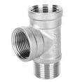 thumbnail image 3 of Conector en T en forma de T de 3 vías G1 pulg., accesorios de tubería de acero inoxidable 304, suministros de ferretería, 3 of 9