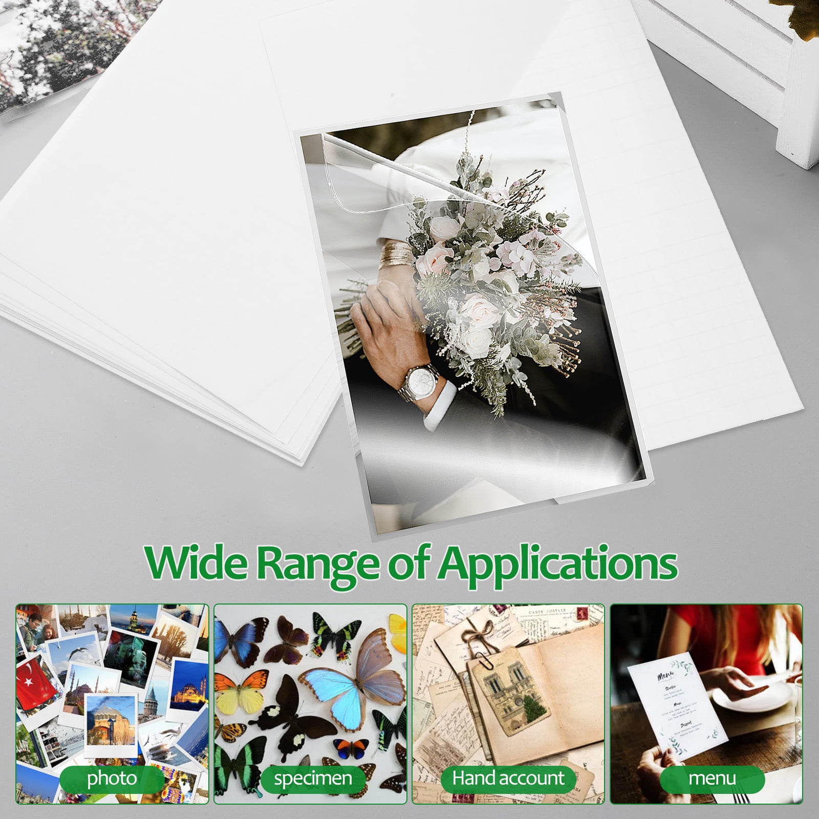 Cold Lamination Film Printable Stickers Clear Protective Laminating Self Adhesive Specimen