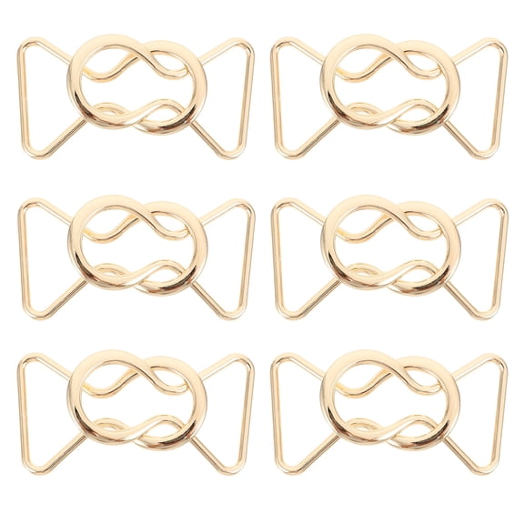 STRANDCHIC 6 Pairs Oval Alloy Belt Buckles Metal Fasteners for Clothing Accessories and Craft Projects