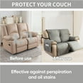 thumbnail image 3 of Lavish Cover Luxe Waterproof & Non-Slip Recliner Chair Cover, Washable Funiture Protectors for Kids, Pets(2-Seater, Light Gray), 3 of 6
