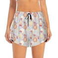 thumbnail image 2 of Xecao's Butterfly Flower for a double-layer running short for women, perfect for gym, tennis, and more, featuring a convenient pocket., 2 of 9