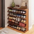 thumbnail image 6 of 5-Tier Bamboo Shoe Rack Organizer, Multi-Tier Sturdy Shoe Storage Shelf for Entryway, Closet, 6 of 6