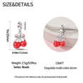thumbnail image 5 of Jeffery Charms 925 Silver Fruit Strawberry Cherry Lemon Avocado Kiwi Pineapple Watermelon Pendant for Women Bracelet Necklace,Pink bow heart cherry,Fruit, 5 of 8
