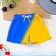 thumbnail image 4 of Cethrio Boys Beach Shorts, Relaxed Fit Elastic Waist Summer Stretchy Board Shorts Yellow Size 12-13T, 4 of 7
