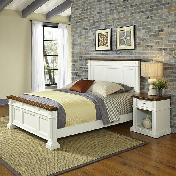 Home Styles Americana Queen Bed and Night Stand
