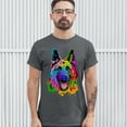 thumbnail image 3 of Tee Hunt Happy German Shepherd T-Shirt Andy Maxx Dog Men's Tee, Charcoal, 4X-Large, 3 of 5