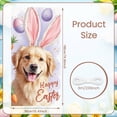 thumbnail image 2 of Wooden Cross Easter Cross Banner Purple Fabric Resurrection Display White Lilies Little Rabbits Easter Lily Backdrop for Easter Sunday Church Service Religious Gathering, 2 of 8