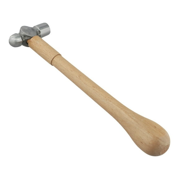 Clupup 1pc Ball Peen Hammer Solid Wood Handle Hammer High Carbon Steel Small Hammer Manual Jewelers Shaft Blacksmith Hammer Hand Tool