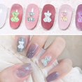 thumbnail image 3 of 60 piezas 3D lindo oso resina decoración de uñas, cristal Aurora Gummy Bear Nail Rhinestones diseño manicura decoración, uñas brillo gelatina adornos oso joya, 3 of 5