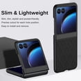 thumbnail image 4 of for Motorola Razr Plus 2023 Case Cover, Rhombus Diamond Pattern Phone Case for Women Girl Luxury Protective Case for Motorola Razr Plus 2023, Moto Razr+, Black, 4 of 7