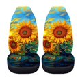 thumbnail image 5 of POLERO Anti-Scratch Car Seat Covers for Truck, Breathable Washable Vehicle Seat Covers Polyester Fabric 2 Pack, Sunflowers Sunrise, 5 of 13