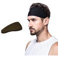 thumbnail image 1 of Amerteer Mens Headband Coffee, Mens Sweatband & Sports Headband for Running, Cycling, Yoga, Basketball - Stretchy Moisture Wicking Unisex Hairband, 1 of 7