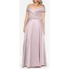 Womens Gown Plus Off The Shoulder Satin Long 22W
