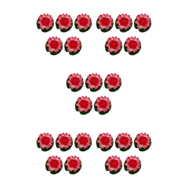 Ruiboury 5piece Float Artificial Flower Eco-friendly Long-lasting Durability Realistic peach red 5Set