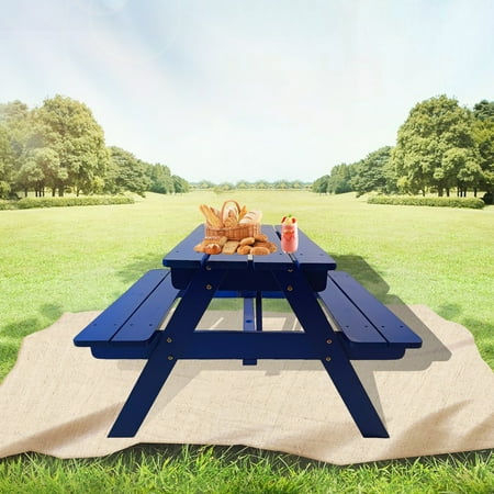 Wooden Farmhouse Table & 2 Chairs Set  Children s Furniture for Arts and Activity