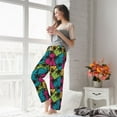 thumbnail image 4 of Uemuo Hawaii Palms Pattern Women's Wide Leg Palazzo Lounge Pants with Pockets Light Weight Loose Comfy Casual Pajama Pants-Medium, 4 of 9