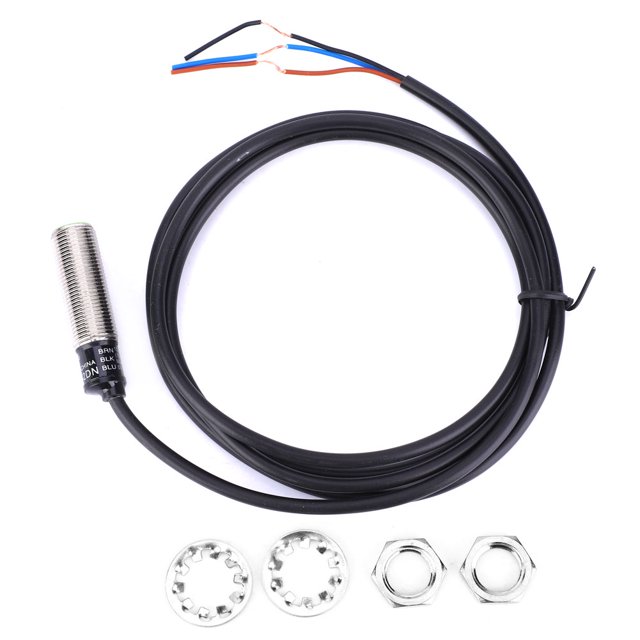 Sensor de proximidad, DC10-30V Sensor de aproximación de distancia de detección inductiva 200mA Interruptor de proximidad 3 cables 2 mm Distancia de detección 1,8 m Longitud del cable Interruptor
