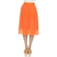 thumbnail image 3 of White Mark Women's Chiffon Pleated Midi Skirt, 3 of 6