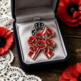 thumbnail image 4 of Remembrance Poppy Brooch Pin Memorial Day Veterans Day Enamel Flower Lapel Pin Commemorative Jewelry Gift For Remembrance Ceremony Parade Jacket Bag Outfit Accessory, 4 of 5