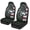 Wolf US Flag Pattern, variant on POLERO Polyester Front Car Seat Covers for Auto, Washable Waterproof Driver Seats Protector Cushion, 2 Pack, Autumn Capybara Print
