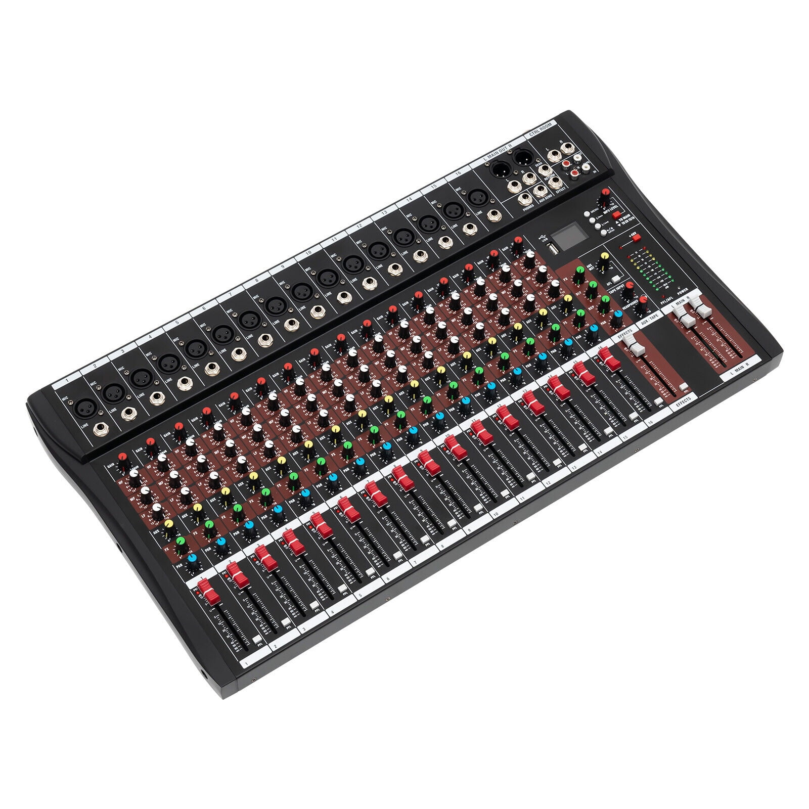 SHZICMY 16 Channel Pro Bluetooth Live Studio Audio Music Live Mixer USB Mixing Console