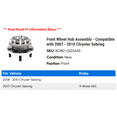 thumbnail image 2 of Front Wheel Hub Assembly - Compatible with 2007 - 2010 Chrysler Sebring 2008 2009, 2 of 2