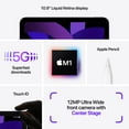 thumbnail image 5 of Apple iPad Air (5.ª generación): con chip M1, pantalla Liquid Retina de 10,9 pulgadas, 64 GB, Wi-Fi 6 + 5G Cellular, cámara frontal de 12 MP/trasera de 12 MP, Touch ID, duración de batería para todo e, 5 of 5