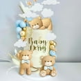 thumbnail image 6 of FEZOR 24Pcs Blue Bear Cake Toppers White Cloud Star Gold Blue Balls Baby Bear Cake Decorations for Birthday Baby Shower Party Decor, 6 of 7