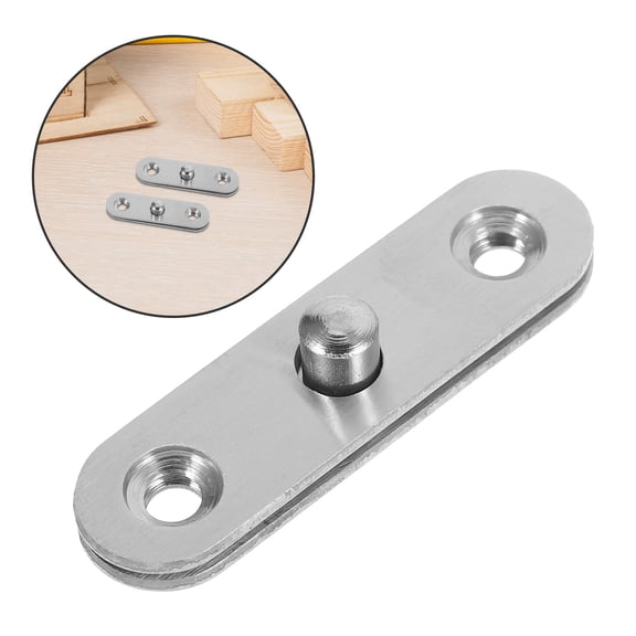 8 Pcs Door Pivot Hinges 360 Degree Rotation Window Hinge 5.60X1.50X0.20CM Silver
