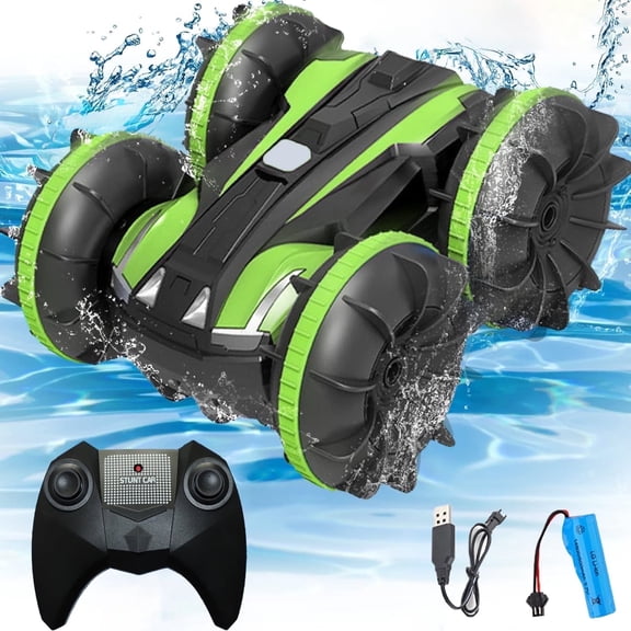 Kivdit RC Cars for Kids,2.4 GHz 4WD Amphibious Remote Control Cars,360°Rotation RC Stunt Cars,All Terrain Toy Christmas Birthday Gifts for 8 9 10 Kids Girls