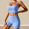 thumbnail image 5 of Chaleco Conjunto de pantalón de 2 piezas de punto para mujer Traje diario sin mangas con cuello redondo (Azul XL) Kuymtek Azul T XL para Mujer, 5 of 5