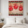thumbnail image 2 of Wall Art Prints, Christmas Framed Canvas Prints for Bedroom Living Room Bathroom Office, Xmas Balls Snowflakes Trees Red Plaid Wooden Gallery Wrap Wall Art Poster for Gifts Home Decor 24"x24", 2 of 9