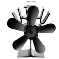 thumbnail image 3 of Costway Ventilador con 5 palas, ventilador para difundir calor para chimeneas y estufas de leña, ventilador con mango retráctil y metal sensible al calor, negro, 3 of 6