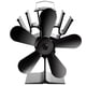 thumbnail image 3 of Costway Ventilador con 5 palas, ventilador para difundir calor para chimeneas y estufas de leña, ventilador con mango retráctil y metal sensible al calor, negro, 3 of 6