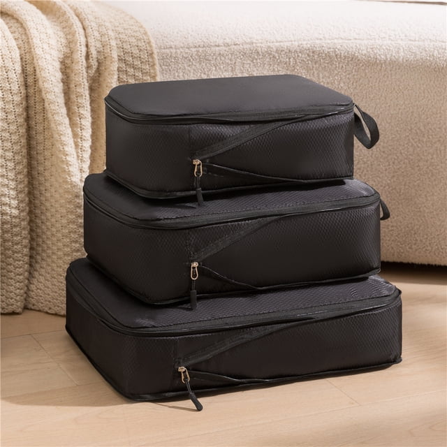 2024 Storage Compression Bags Multifunctional Moving Organizer Bags 3 PCS Space Saving Clothes Compression Bag Travel Moving black