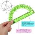 EBOOT 24 Pack Plastic Protractors Math Protractor 180 Degrees 6 Inch