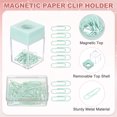 thumbnail image 3 of Magnetic Paper Clip Holder Dispenser, Large Capacity Paper Clip Organizers with Magnetic Top for Desk Supplies, Office, Classroom, Home, Green(168Pcs, Multicolor Clip), 3 of 6