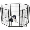 thumbnail image 1 of Historyli Corral para Perros,Valla de 8 Paneles Interior/Exterior,Corral de Ejercicio para Mascotas/Cachorros de Metal,Puerta Ancha y Umbral Bajo,Corral Portátil para Mascotas,27*40 Pulgadas, 1 of 6