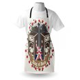 thumbnail image 3 of Popstar Party Apron King Rock Label with Speakers Stars and Electric Guitar with British Flag, Unisex Kitchen Bib Apron with Adjustable Neck for Cooking Baking Gardening, Multicolor, by Ambesonne, 3 of 3